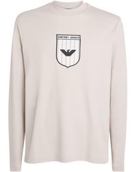 Emporio Armani - Cotton Logo Long-Sleeve T-Shirt - Lyst