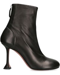 AMINA MUADDI - Leather Iris Ankle Boots 95 - Lyst