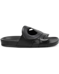 Loewe - X Paula's Ibiza Leather Monogram Ease Slides - Lyst