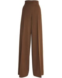 Max Mara - Camel Hair Wide-Leg Trousers - Lyst