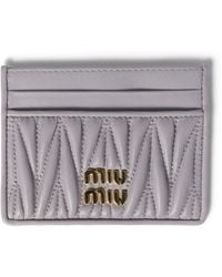 Miu Miu - Matelassé Nappa Leather Card Holder - Lyst