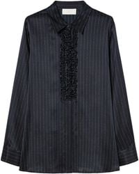 Marina Rinaldi - Silk Pinstripe Shirt - Lyst