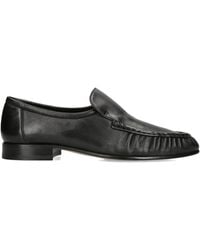 The Row - Soft Moccasin Two Leather Loafers - Lyst