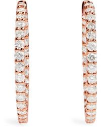 Harrods - And Diamond Hoop Earrings - Lyst