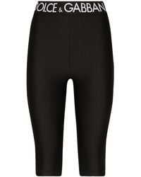 Dolce & Gabbana - Logo Waistband Short Leggings - Lyst