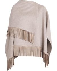 Agnona - Wool-Alpaca-Cashmere Poncho - Lyst
