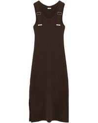 Loewe - Strap-Detail Midi Dress - Lyst