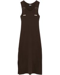 Loewe - Strap-Detail Midi Dress - Lyst