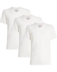 Calvin Klein - Stretch-Cotton V-Neck T-Shirts - Lyst