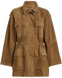 Brunello Cucinelli - Suede Safari Jacket - Lyst