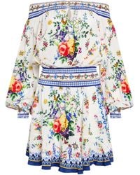CAMILLA - Silk Tiles Darls Mini Dress - Lyst