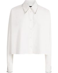Fabiana Filippi - Cotton Rhinestone-Embellished Shirt - Lyst