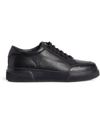 Giorgio Armani - Leather Low-Top Sneakers - Lyst