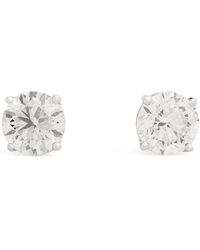 Harrods - And Diamond Stud Earrings - Lyst