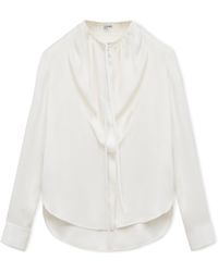 Loewe - Silk-Blend Satin Blouse - Lyst