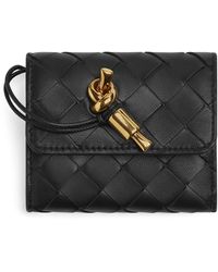 Bottega Veneta - Leather Intrecciato Andiamo Trifold Wallet - Lyst