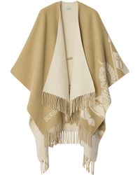 Burberry - Wool-Cashmere Ekd Cape - Lyst