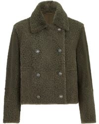Brunello Cucinelli - Shearling Pea Coat - Lyst