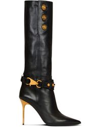 Balmain - Leather Robin Knee-high Boots 95 - Lyst