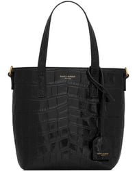 Saint Laurent - Mini Toy Croc-Embossed Tote Bag - Lyst
