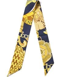 Aspinal of London - Silk Shield Skinny Scarf - Lyst