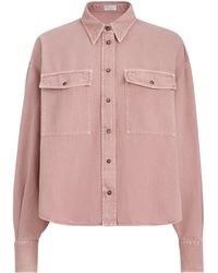 Brunello Cucinelli - Cotton-Linen Garment-Dyed Shirt - Lyst