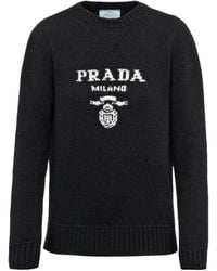 Prada - Cashmere-wool Logo Sweater - Lyst