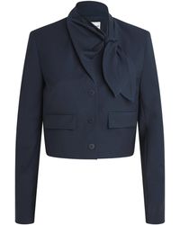 Claudie Pierlot - Wool-Blend Scarf-Neck Jacket - Lyst