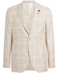 Lardini - Wool Check Blazer - Lyst