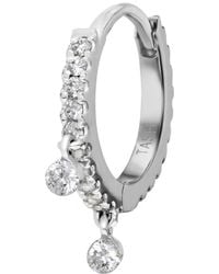 Maria Tash - Diamond Eternity Double Dangle Single Hoop Earring - Lyst