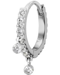 Maria Tash - Diamond Eternity Double Dangle Single Hoop Earring - Lyst