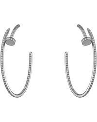 Cartier - And Diamond Juste Un Clou Hoop Earrings - Lyst