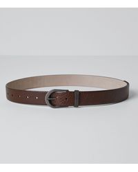 Brunello Cucinelli - Leather Hammered-effect Belt - Lyst