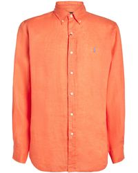 Polo Ralph Lauren - Linen Custom-Fit Polo Pony Shirt - Lyst