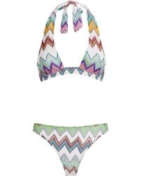 Missoni - Zigzag Plunge Halterneck Bikini - Lyst