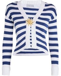 ROWEN ROSE - Knitted Striped Cardigan - Lyst