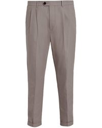 AllSaints - Cotton-blend Cropped Tallis Trousers - Lyst