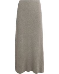 Agnona - Cashmere Ribbed Midi Skirt - Lyst