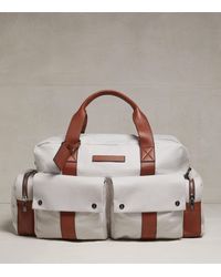 Brunello Cucinelli - Leather And Canvas Holdall - Lyst
