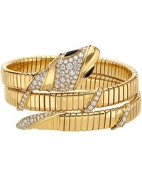 BVLGARI - And Diamond Serpenti Bangle - Lyst