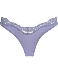 Skims - Lace-Trim Fits Everybody Dipped Thong - Lyst