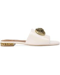 Kurt Geiger - Patent Leather Chelsea Flat Sandals - Lyst