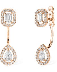 Messika - Pink Gold And Diamond My Twin Earrings - Lyst