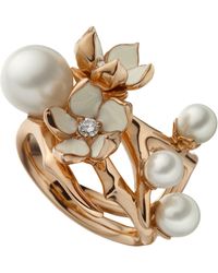 Shaun Leane - Rose Gold Vermeil, Diamond And Pearl Cherry Blossom Flower Ring - Lyst