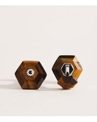 Tateossian - Sterling And Tiger Eye Hexagonal Cufflinks - Lyst