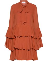 Marella - Georgette Flounced Mini Dress - Lyst