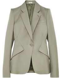 McQueen - Wool Gabardine Single-Breasted Jacket - Lyst