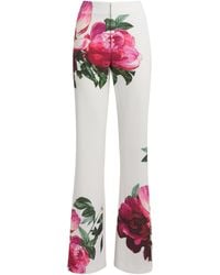 Alice + Olivia - Floral Print Andrew Flared Trousers - Lyst