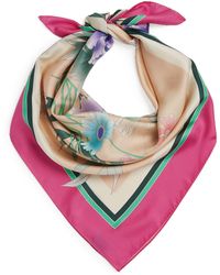 Sandro Silk Floral Scarf - Pink