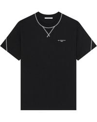 Givenchy - Cotton Contrast-Stitch Logo T-Shirt - Lyst